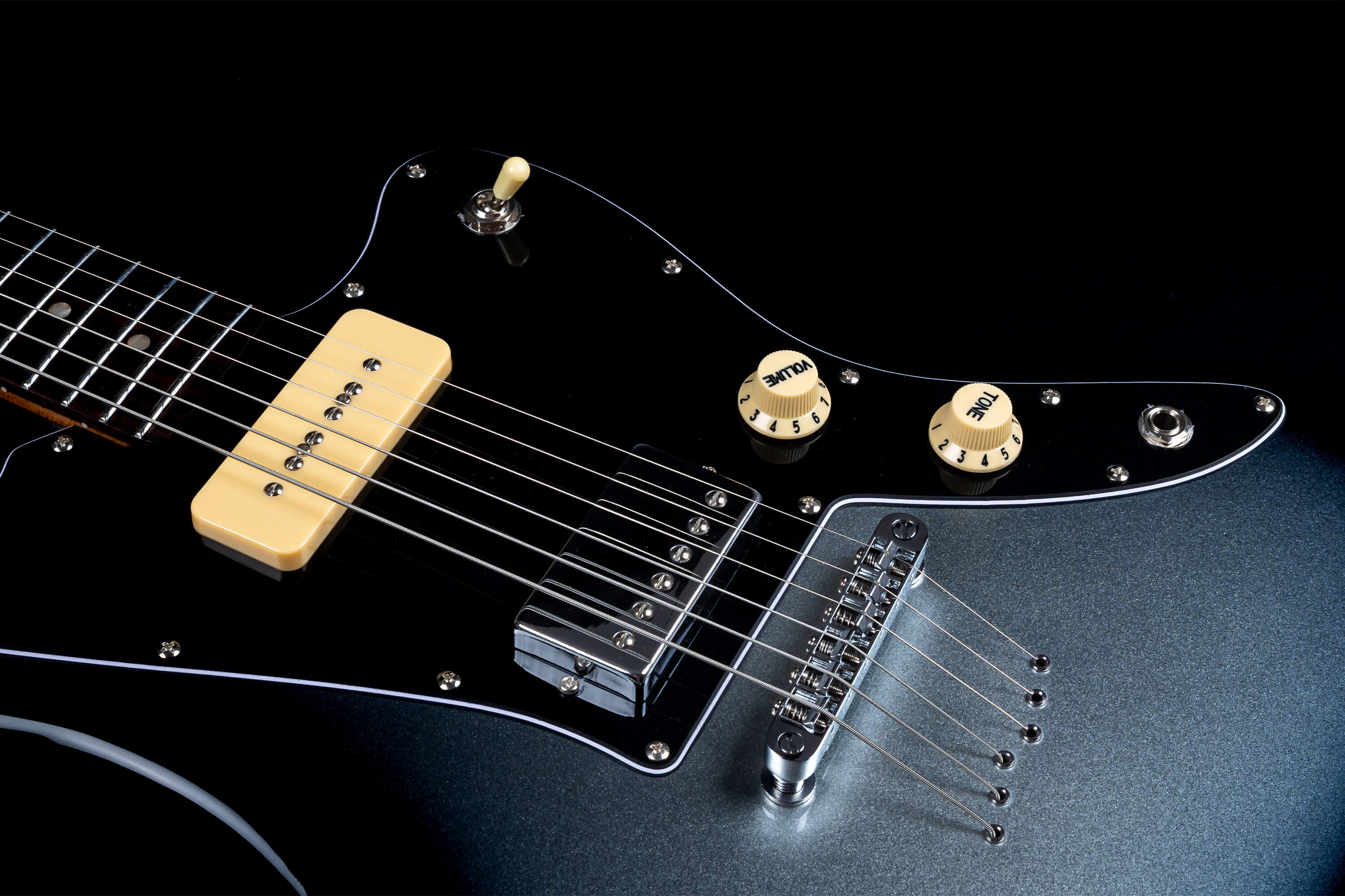 Jet Guitars Jj 350 Baritone Ht H P-90 Rw - Moonburst Lunar Eclipse - Guitare Électrique Baryton - Variation 3