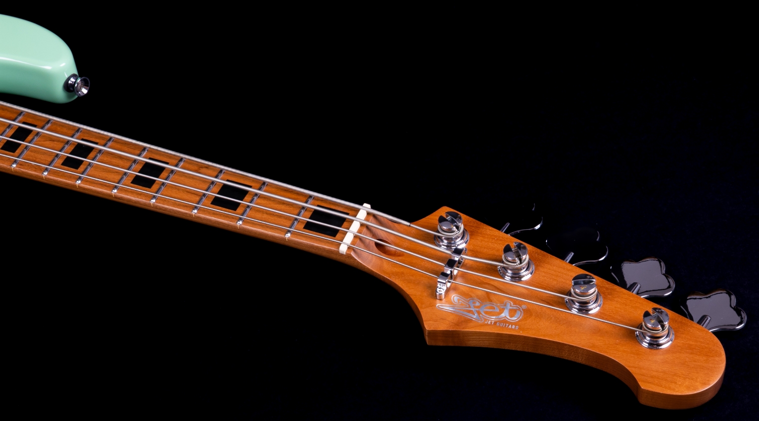 Jet Guitars Jjb300 Travel Sfg Shsc Mn - Sea Foam Green - Basse Électrique Voyage - Variation 4
