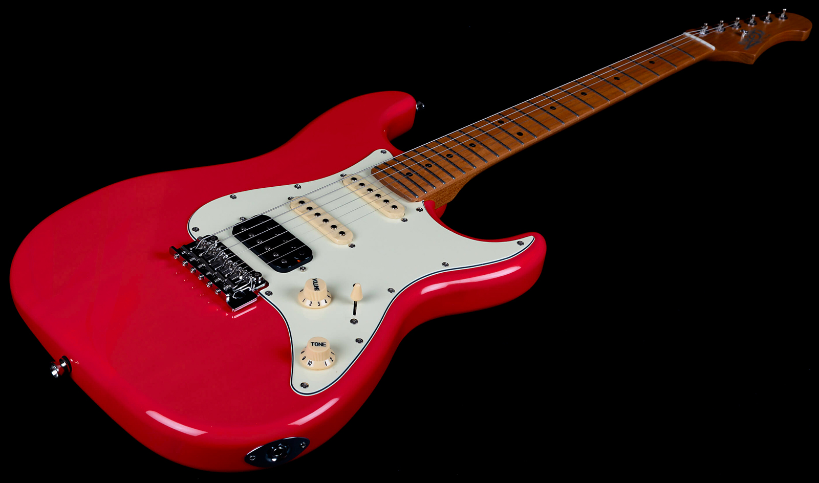 Jet Guitars Js400 Crd Hss Trem Mn - Coral Red - Guitare Électrique Forme Str - Variation 2