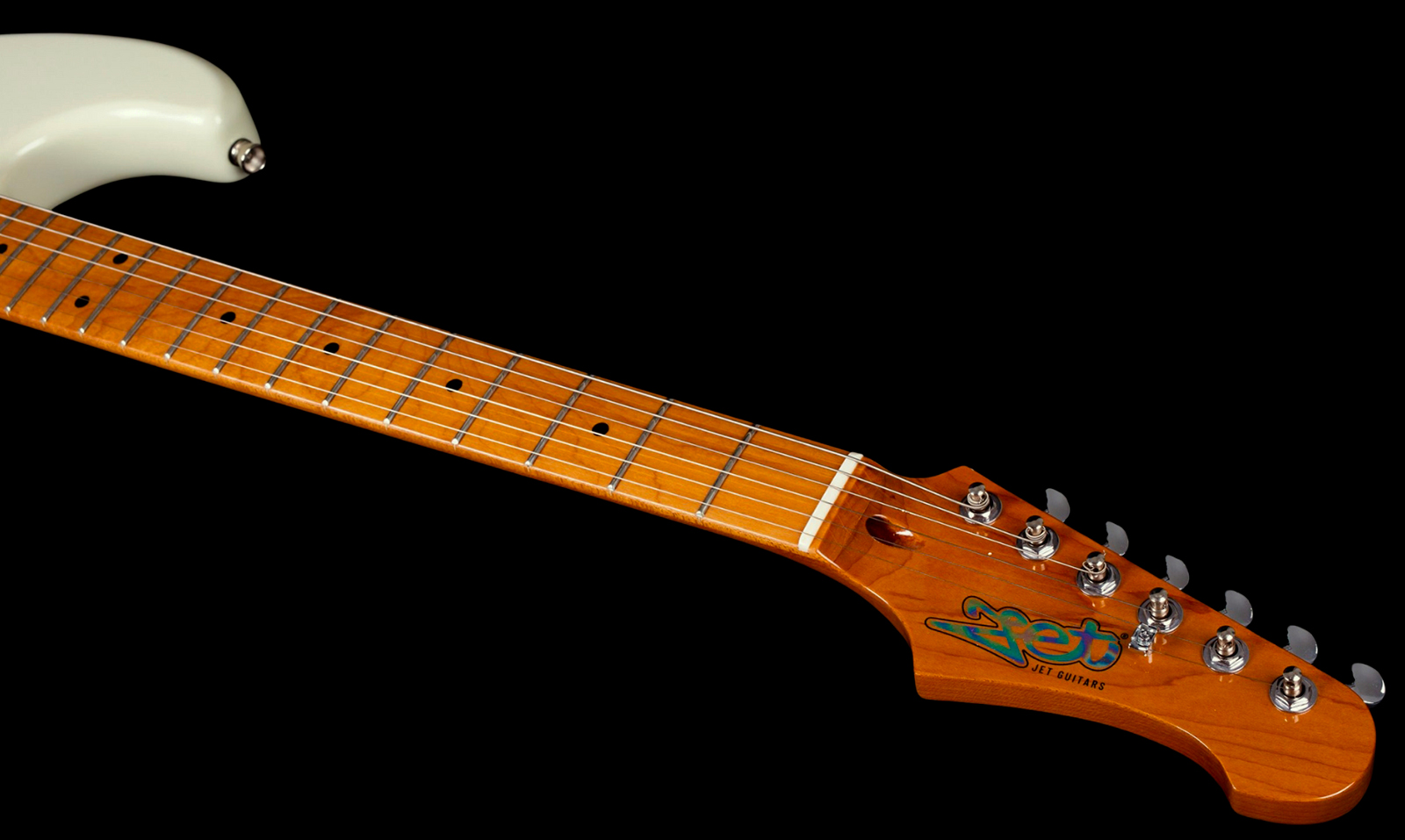 Jet Guitars Js400 Ow Hss Trem Mn - Olympic White - Guitare Électrique Forme Str - Variation 4