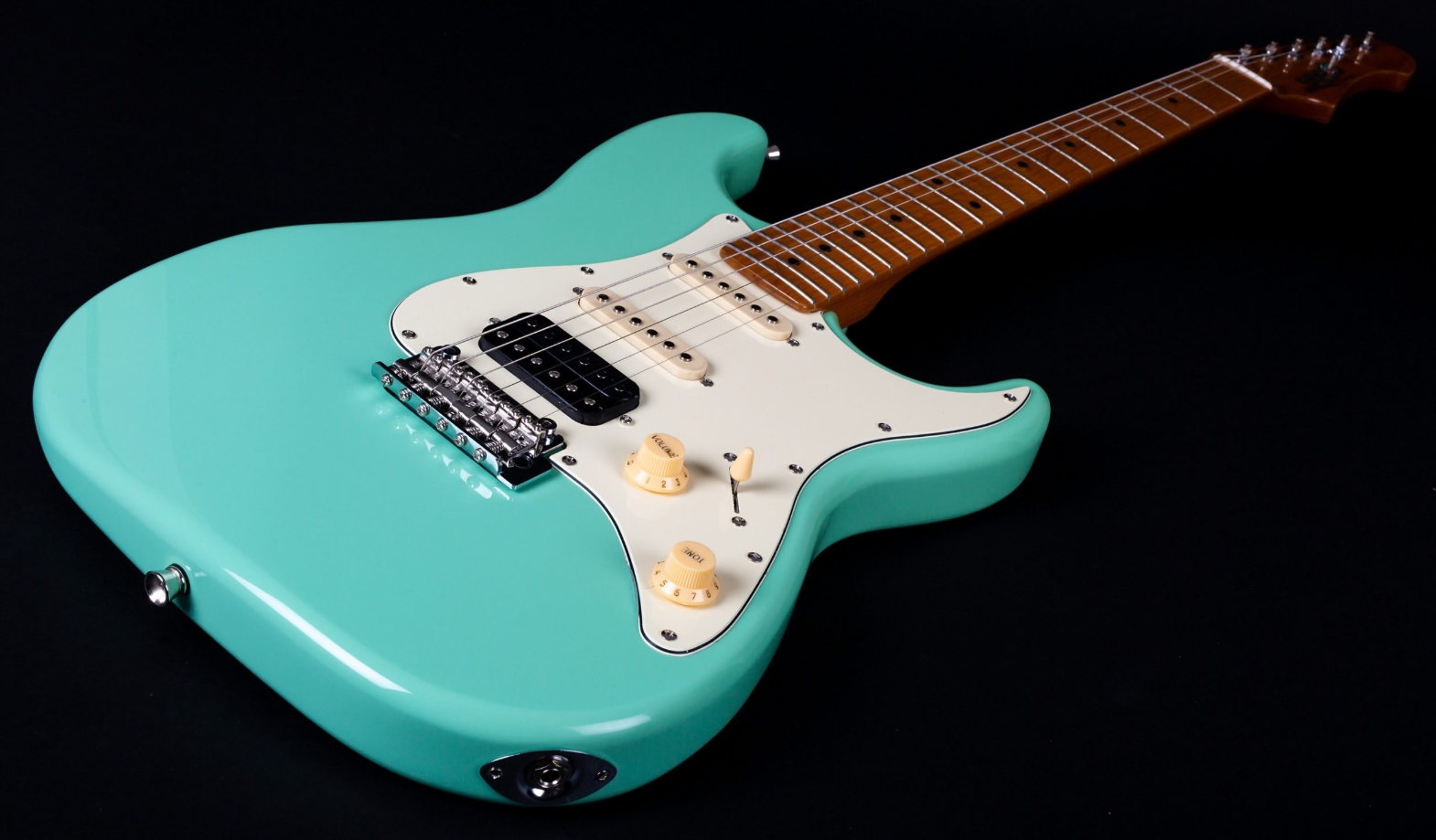 Jet Guitars Js400 Sg Lh Gaucher Hss Trem Mn - Sea Foam Green - Guitare Électrique Forme Str - Variation 2
