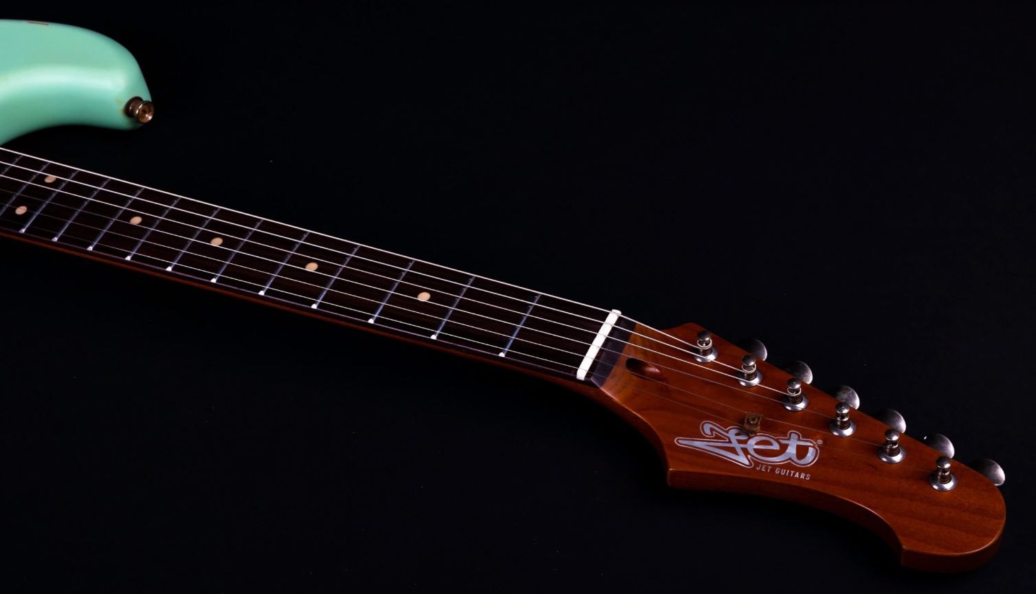 Jet Guitars Js400 Sg Rlc Hss Trem Mn - Sea Foam Green Relic - Guitare Électrique Forme Str - Variation 5