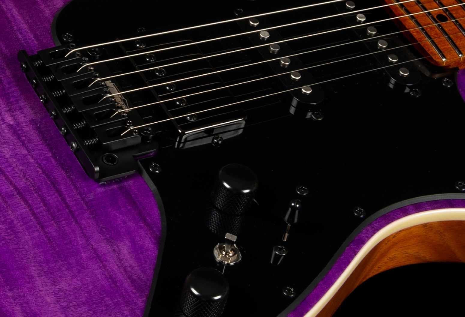 Jet Guitars Js600 Tpp Trem Hss Mn - Transparent Purple - Guitare Électrique Forme Str - Variation 4