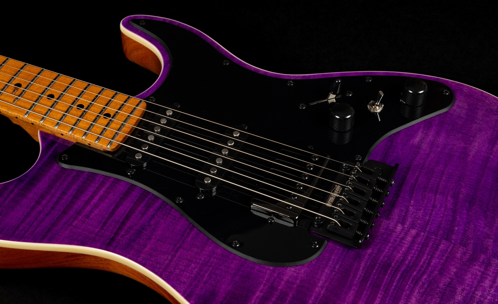 Jet Guitars Js600 Tpp Trem Hss Mn - Transparent Purple - Guitare Électrique Forme Str - Variation 5