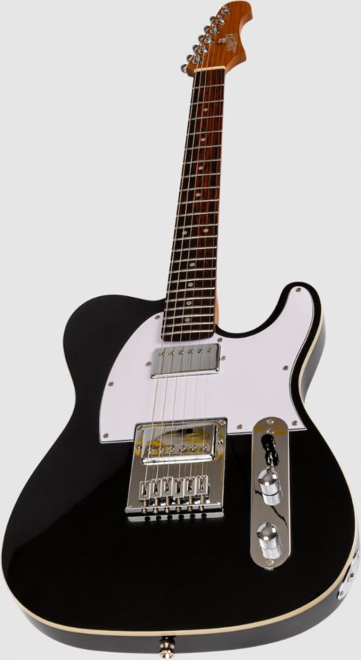 Jet Guitars Jt350 Bk R Hh Ht Rw - Black - Guitare Électrique Forme Tel - Variation 2