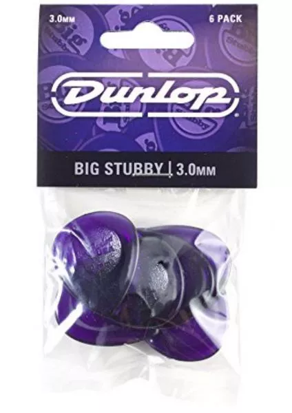 Médiator & onglet Jim dunlop 475P3 Big Stubby 3mm Player's Pack Set (x6)