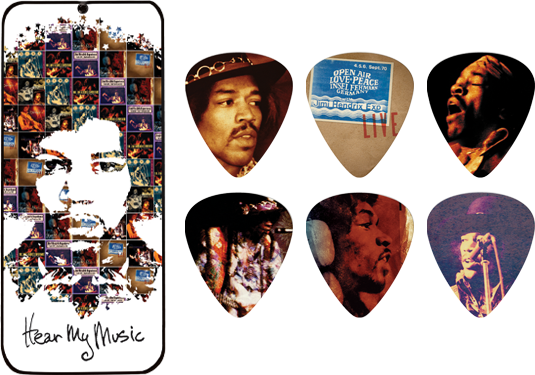 Jim Dunlop Jh-pt07m - Lot De 12 Jimi Hendrix Hear My Music - MÉdiator & Onglet - Main picture