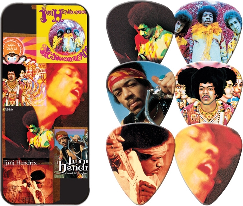 Jim Dunlop Jh-pt08h Lot De 6 Jimi Hendrix Montage - MÉdiator & Onglet - Main picture