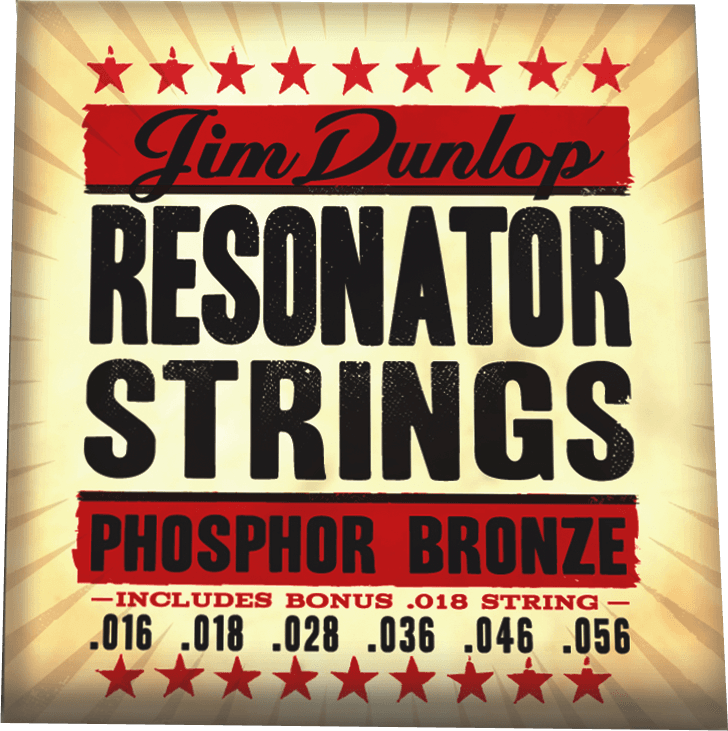 Jim Dunlop Jeu De 6 Cordes Resonator Phosphor Bronze 016.056 - Cordes Guitare Acoustique - Main picture
