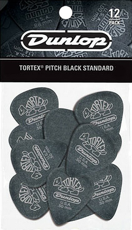 Jim Dunlop Tortex Pitch Black 488 12-set - 1.00mm Black - MÉdiator & Onglet - Main picture