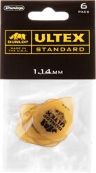 Médiator & onglet Jim dunlop 421P114 Ultex Pack de 6 - 1.14mm
