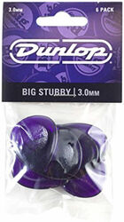 Médiator & onglet Jim dunlop 475P3 Big Stubby 3mm Player's Pack Set (x6)