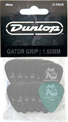 Médiator & onglet Jim dunlop Gator Grip 417 1.50mm Set (x12)