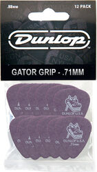Médiator & onglet Jim dunlop Gator Grip 417 71mm Set (x12)