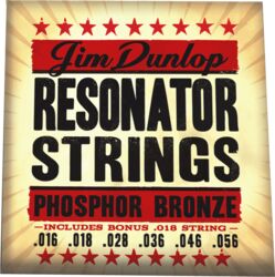 Cordes guitare acoustique Jim dunlop Resonator Strings 16-56 - Jeu de 6 cordes