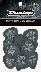 Médiator & onglet Jim dunlop Tortex Pitch Black 488 1.00mm Set (x12)