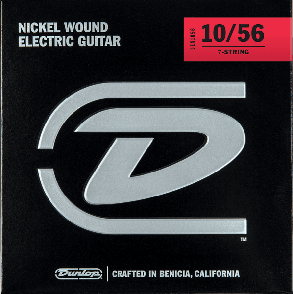 Cordes guitare électrique Jim dunlop DEN1056 7-String Performance+ Nickel Wound Electric Guitar Strings 10-56 - Jeu de 7 cordes