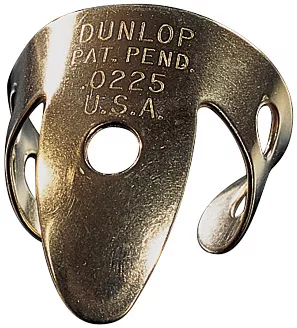 Médiator & onglet Jim dunlop Fingerpick Brass .018IN