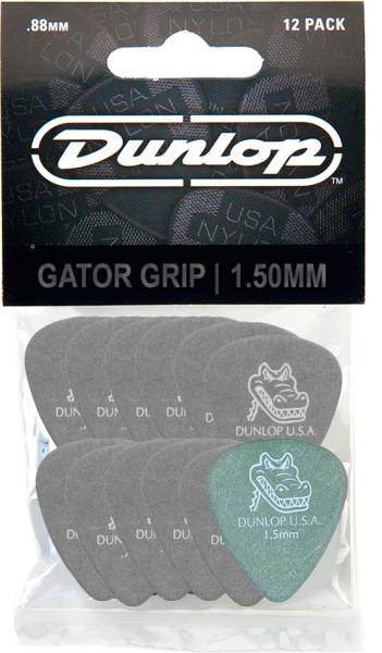 Médiator & onglet Jim dunlop Gator Grip 417 1.50mm Set (x12)