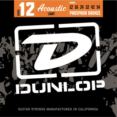 Jim Dunlop Jeu De 6 Cordes Folk Dap1254 Phosphore Bronze Light 12-54 - Cordes Guitare Acoustique - Variation 1