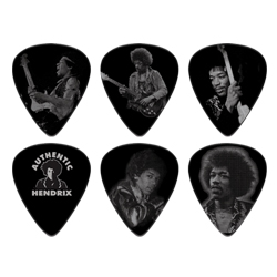 Jim Dunlop Jh-pt06m - Lot De 12 Jimi Hendrix Silver Portrait - MÉdiator & Onglet - Variation 1