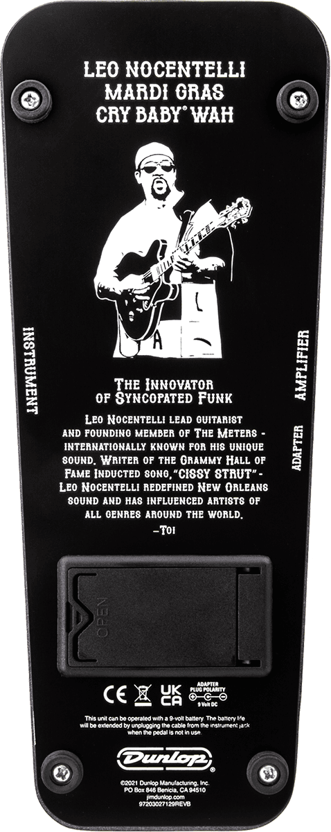 Jim Dunlop Leo Nocentelli Cry Baby The Mardi Gras Wah Ln95 Signature - PÉdale Wah / Filtre - Variation 2