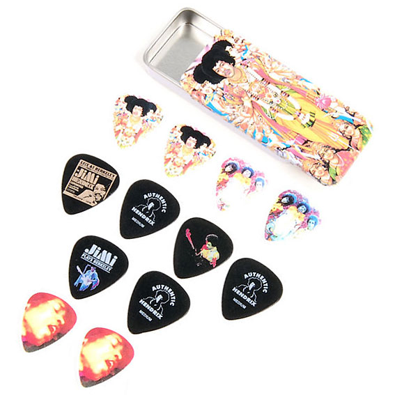 Jim Dunlop Jh-pt02m Lot De 12 Jimi Hendrix Collector Axis Bold As Love - MÉdiator & Onglet - Variation 1