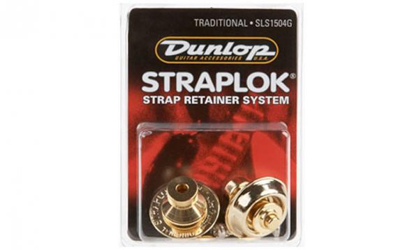 Attache courroie  Jim dunlop StrapLok Traditional Set SLS1504 - Gold