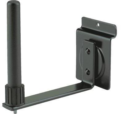 Stand flûte à bec K&m 44330 Stand noir pour flûte panneau rainure 18mm