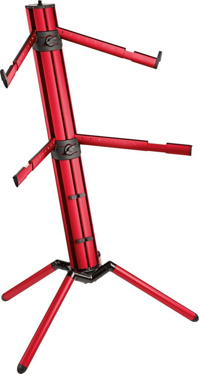 Stand & support clavier K&m 18860R Pro 2 Niveaux Extensible Rouge