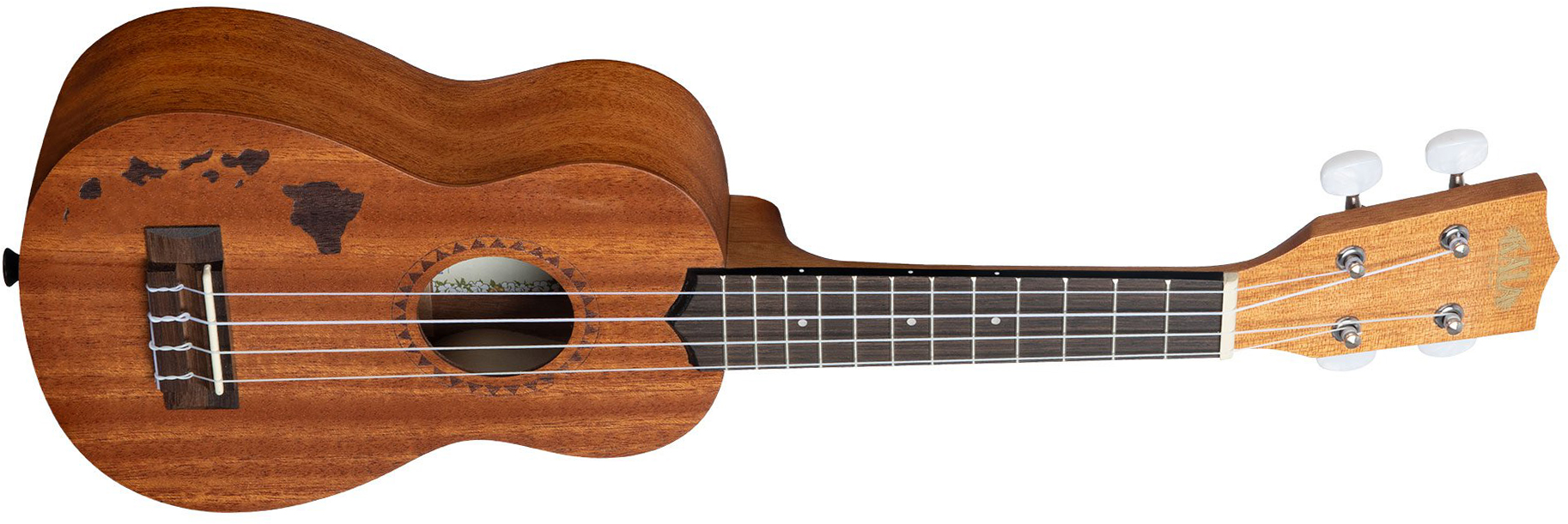 Kala Ka-15s-h1 Satin Mahogany Soprano Tout Acajou Wal +housse - Hawaiian Islands - UkulÉlÉ - Variation 1