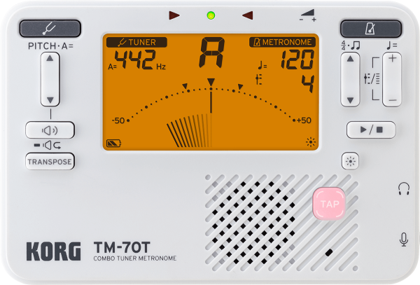 Korg Tuner/Metronome TM70T-WH Guitar tuner
