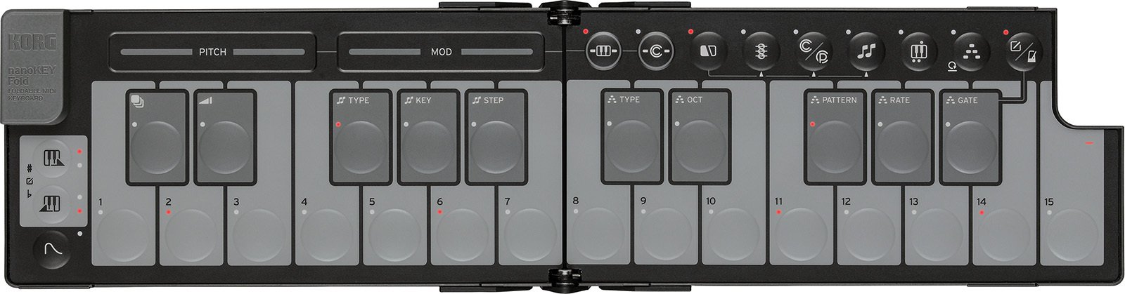 Korg Nanokey Fold Clavier Maitre Pliable - Noir - ContrÔleur Midi - Main picture