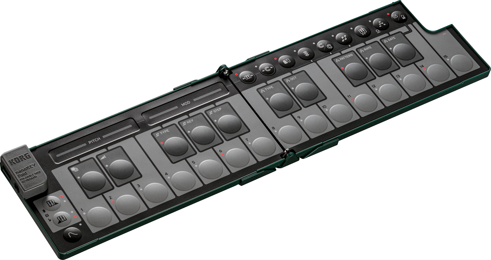 Korg Nanokey Fold Clavier Maitre Pliable - Alpine Green - ContrÔleur Midi - Variation 4