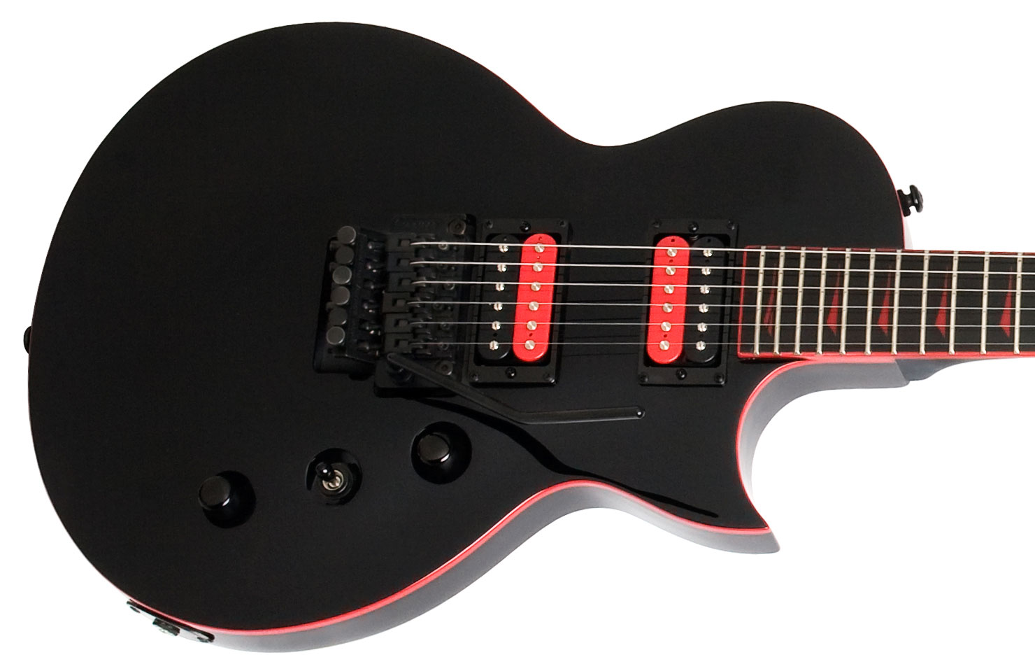Kramer Assault 220 2h Fr Rw - Black Red Binding - Guitare Électrique Single Cut - Variation 1