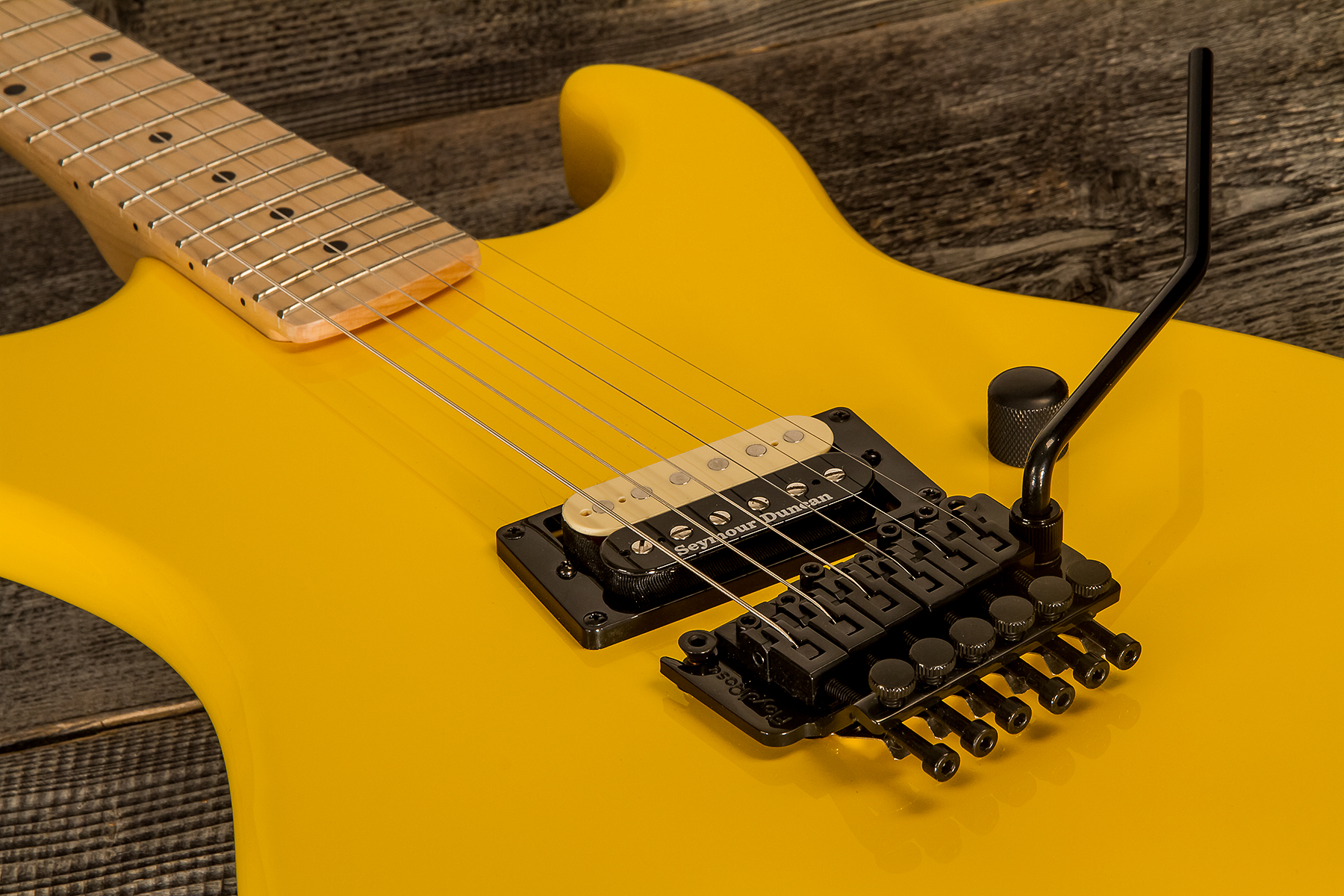 Kramer Baretta H Seymour Duncan Fr Mn - Bumblebee Yellow - Guitare Électrique Forme Str - Variation 3