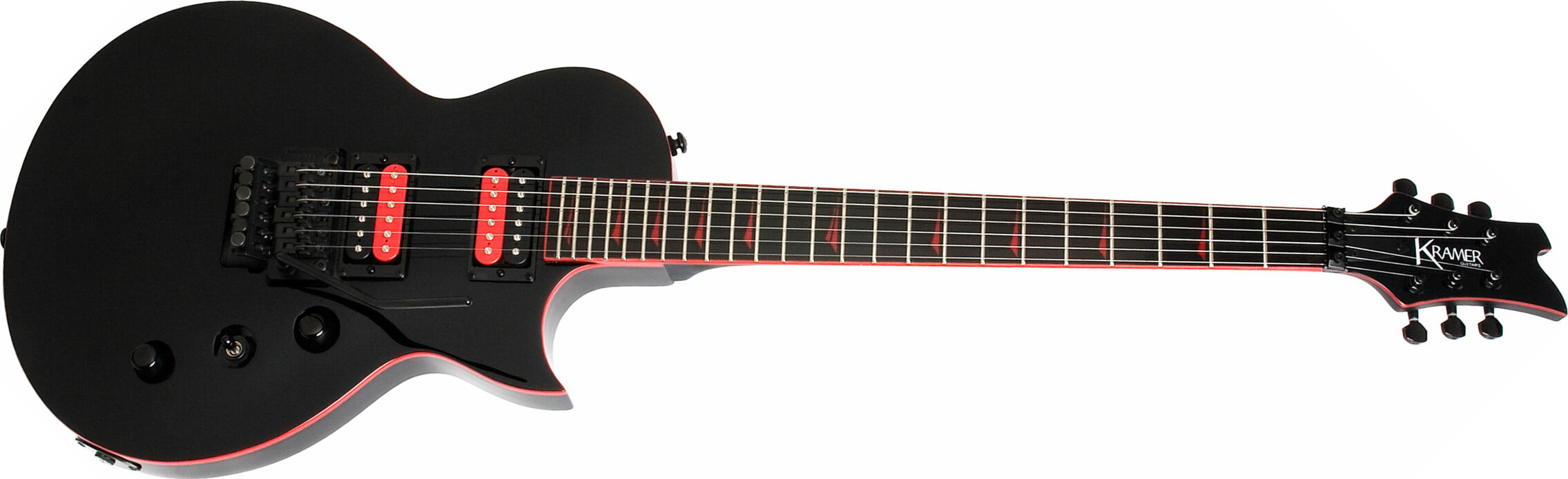 Kramer Assault 220 2h Fr Rw - Black Red Binding - Guitare Électrique Single Cut - Main picture