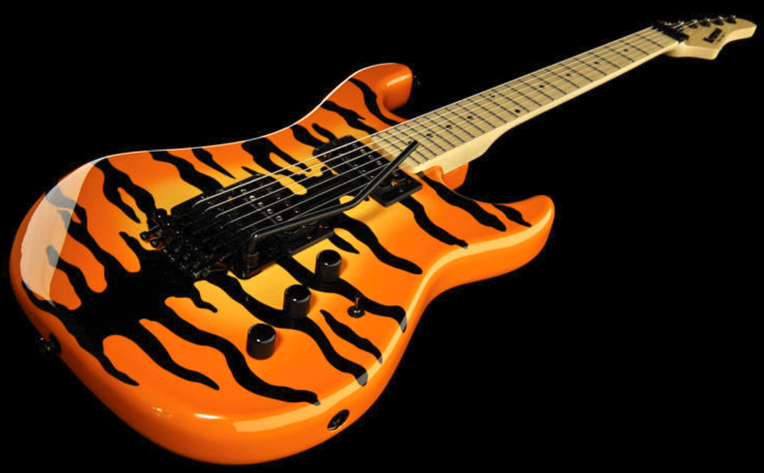 Kramer Pacer Vintage 2h Seymour Duncan  Fr Mn - Orange Burst Tiger - Guitare Électrique Forme Str - Variation 1