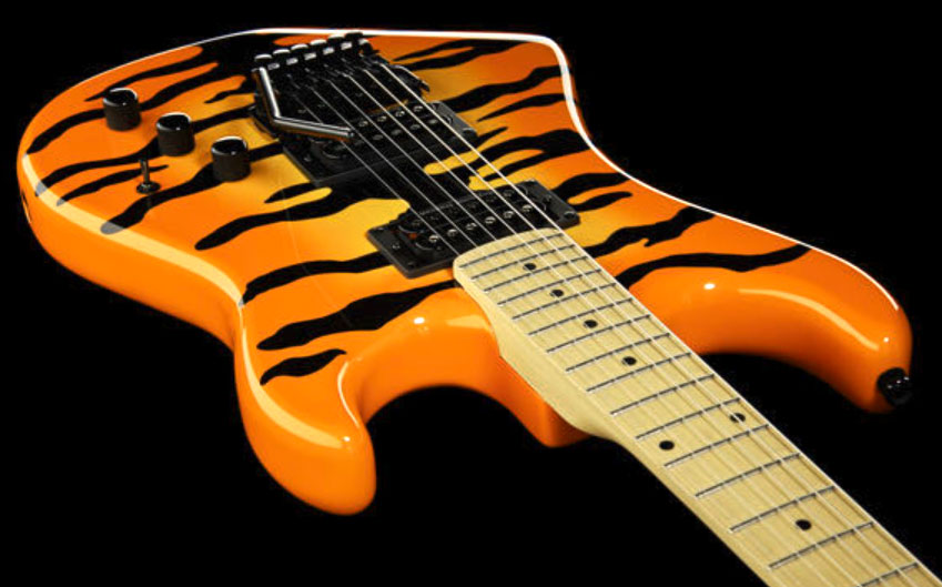 Kramer Pacer Vintage 2h Seymour Duncan  Fr Mn - Orange Burst Tiger - Guitare Électrique Forme Str - Variation 2