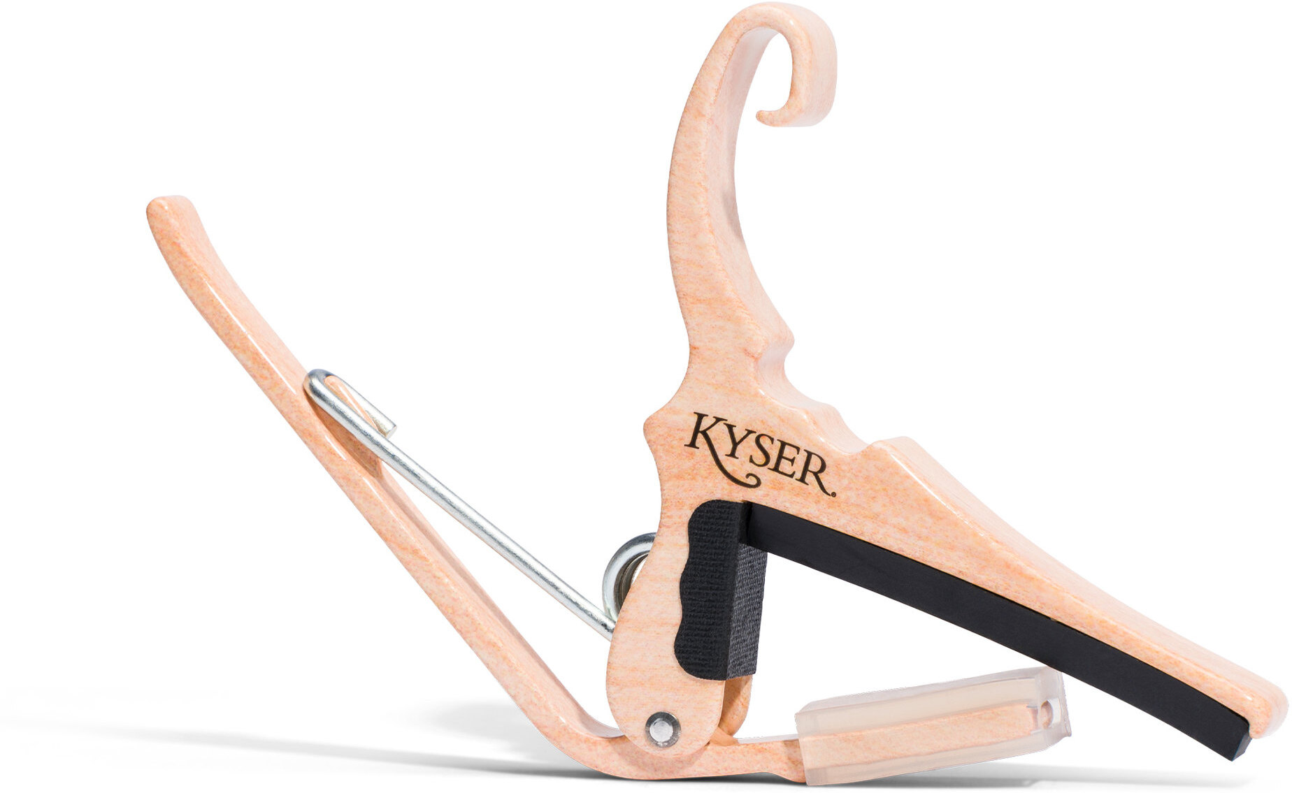 Kyser Capodastre Guitare Acoustique Quick-change Kg6 DÉco Bois - Couleur Erable - Capodastre & Fatfinger - Main picture