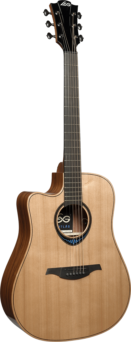 Lag Bluewave 2 Dreadnought Gaucher Cutawaysmart Guitar - Naturel - Guitare Electro Acoustique - Variation 1