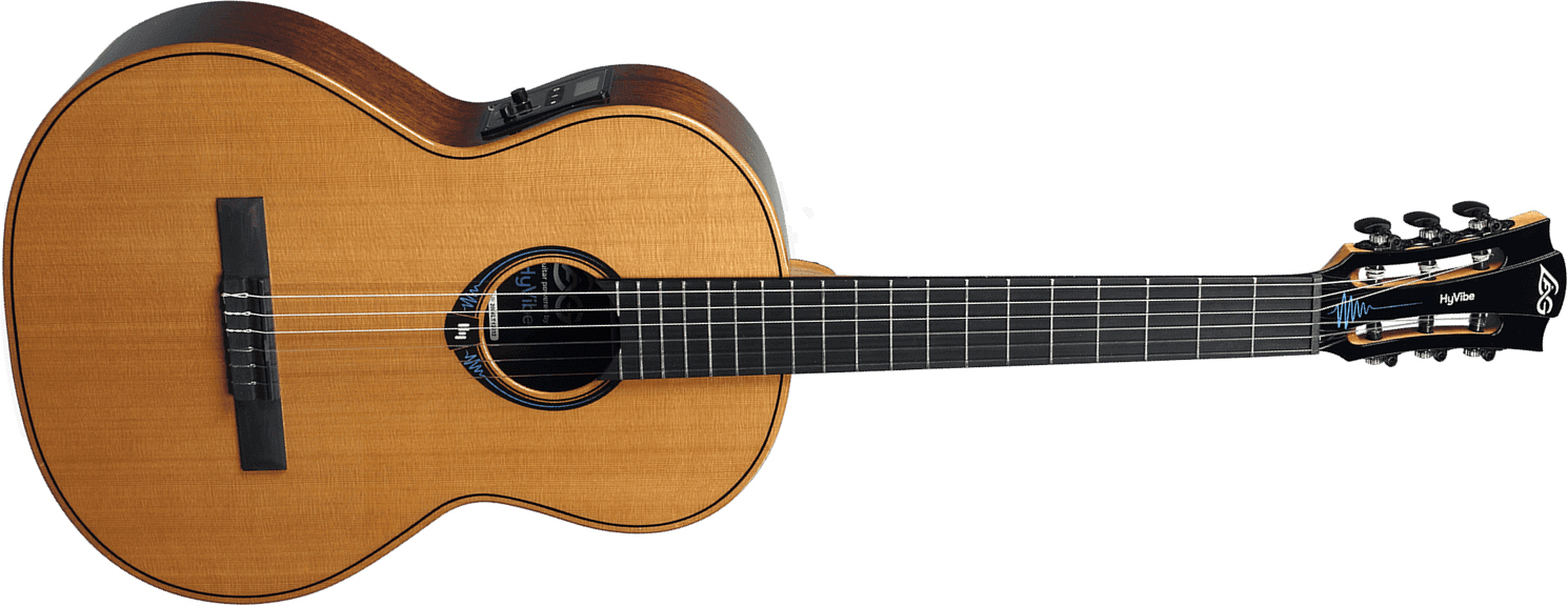 Lag Chv15e Classic 15 Hyvibe Cedre Bocote Bla - Naturel - Guitare Classique Format 4/4 - Main picture