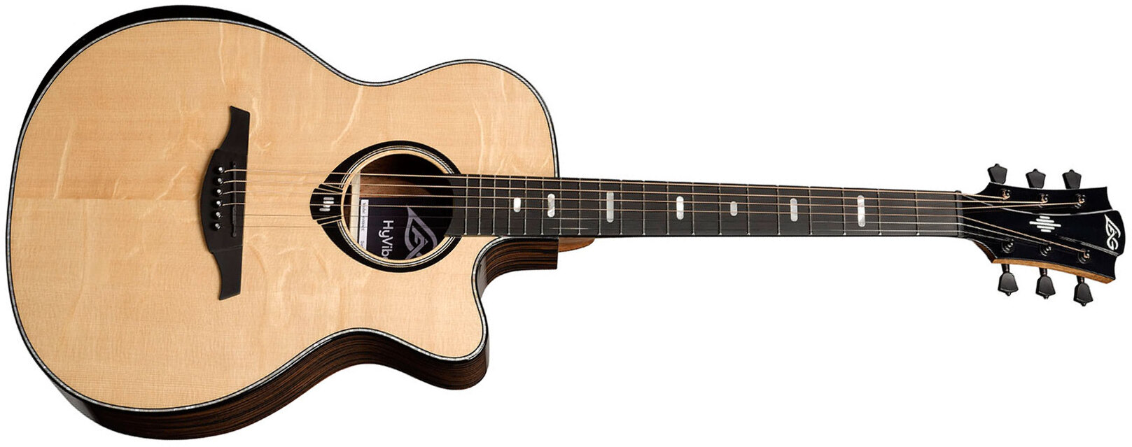 Lag Hv50ace Hyvibe H2 Auditoruium Cw Epicea Bokote Bkbr - Natural - Guitare Folk - Main picture