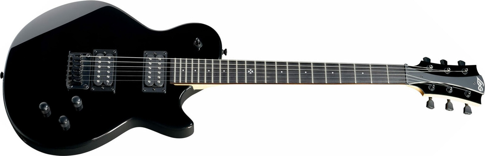 Lag Imperator 60 Hh Ht Rw - Black - Guitare Électrique Single Cut - Main picture