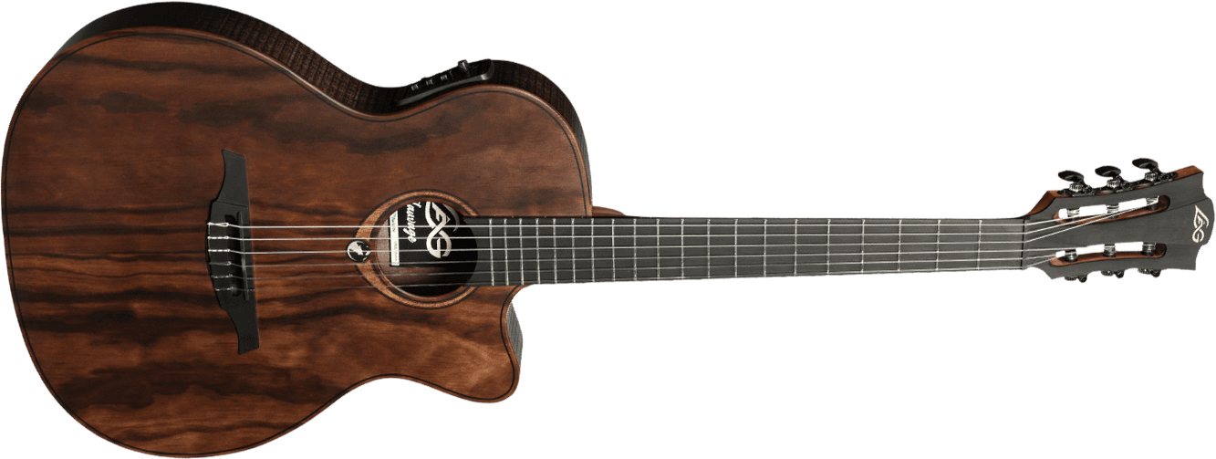 Lag Sauvage Nylon Cutaway Electro Br - Naturel - Guitare Classique Format 4/4 - Main picture