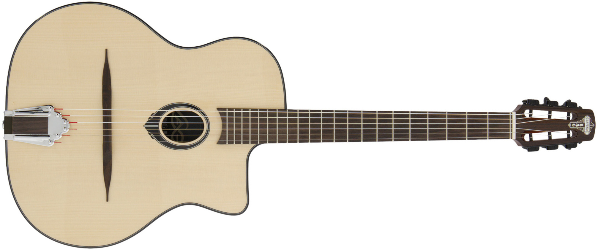 Lag Sl200 Solid Spruce + Housse - Natural - Guitare Manouche - Main picture