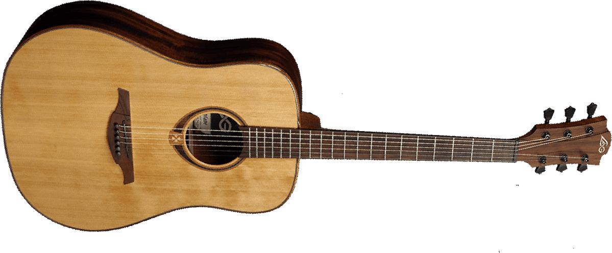 Lag T118d Tramontane Dreadnought Cedre Khaya Bro - Natural - Guitare Acoustique - Main picture