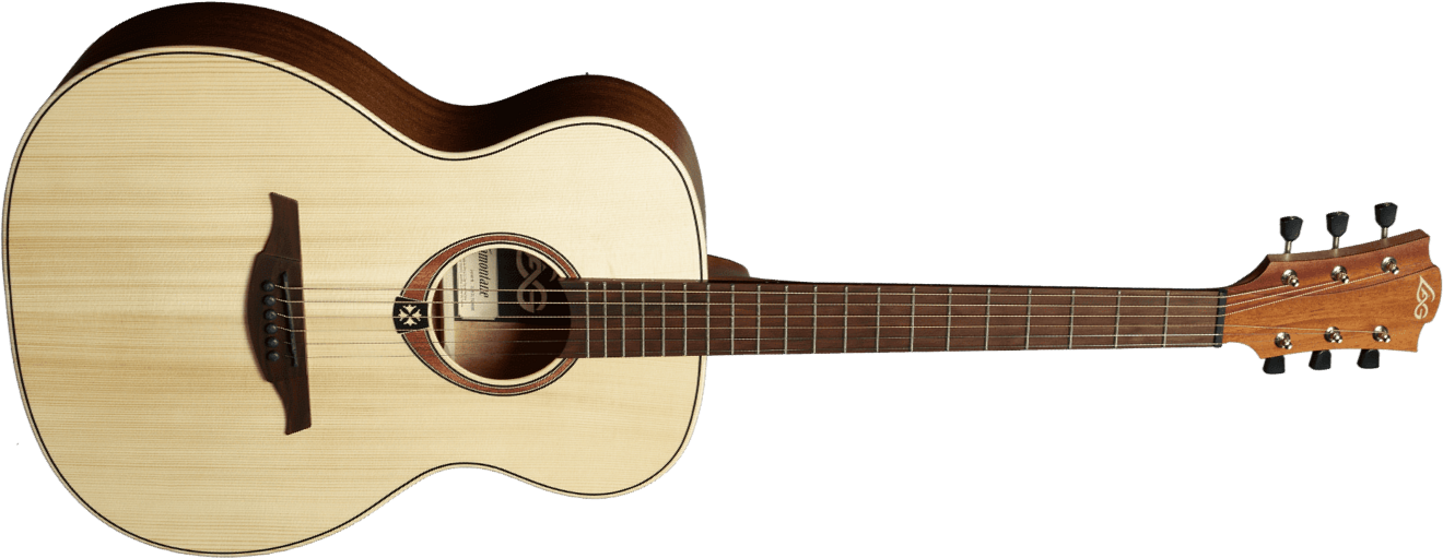 Lag T70a Tramontane Auditorium Epicea Acajou Bro - Naturel - Guitare Acoustique - Main picture