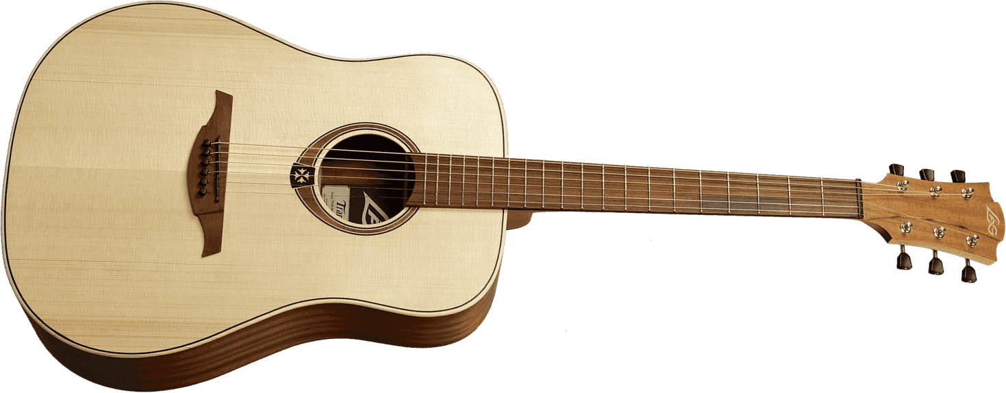 Lag T70d Tramontane Dreadnought Epicea Swietenia Bro - Naturel - Guitare Acoustique - Main picture