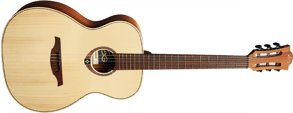 Lag Tramontane Tn70a Epicea Khaya Brbw - Natural - Guitare Classique Format 4/4 - Main picture
